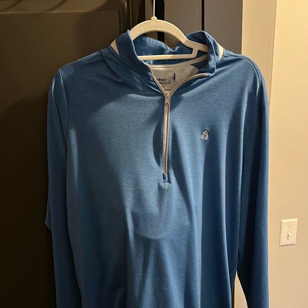 Johnnie-O Blue Quarter-Zip Pullover